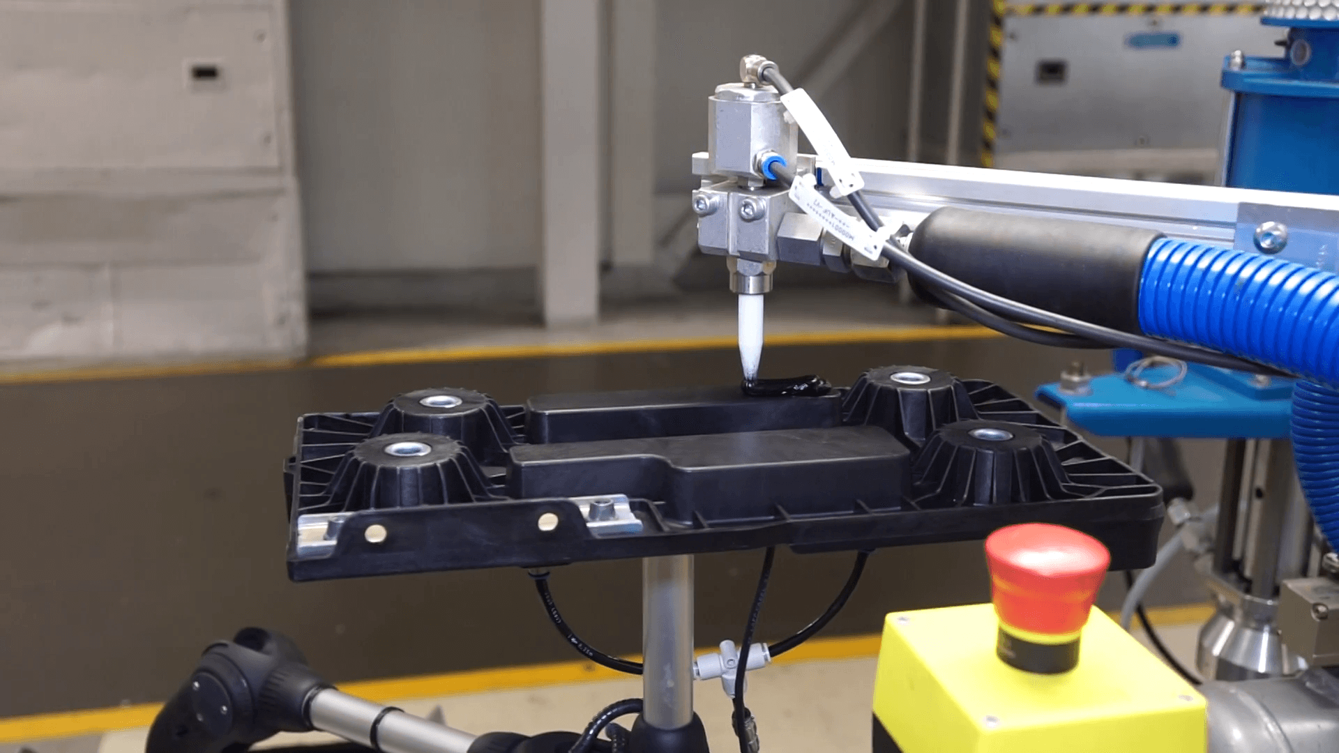 Aplicación de adhesivos en la producción de automóviles de Volkswagen
